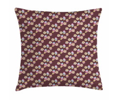 Houses and Birds on Dots Pillow Cover