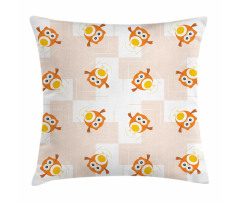 Cartoonish Flying Birds Pillow Cover