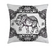 Bohemic Floral Elephant Pillow Cover