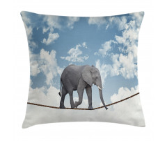 Classic Elephant Balance Pillow Cover