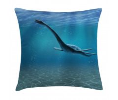 Aquatic Dinosaur Pillow Cover