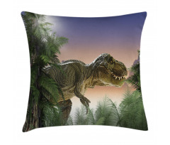 Dinosaur in the Jungle Pillow Cover