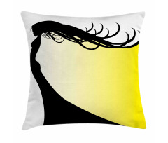 Hair Whip Woman Shade Pillow Cover