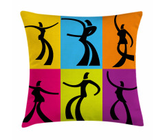 Dancers Colors Pillow Cover