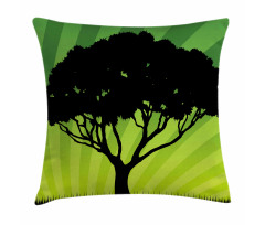 Funky Sunset Nature Art Pillow Cover