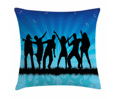 Dancing Crowd Sunrays Pillow Cover