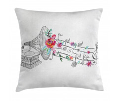 Old Gramophone Player Pillow Cover