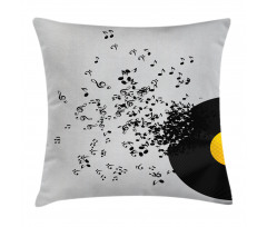 Flying Notes Album Dance Pillow Cover