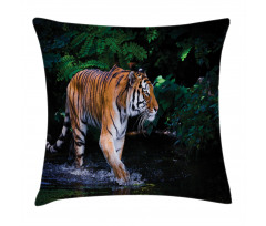Wild Jungle Tiger Tree Pillow Cover