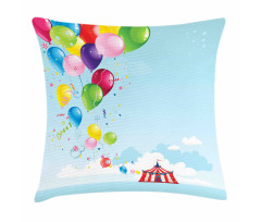 Carnival Tent Balloons Pillow Cover