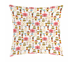 Circus Elephant Bear Pillow Cover