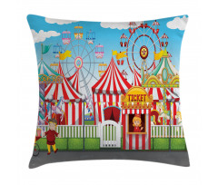 Carnival Many Rides Pillow Cover