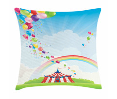 Circus Rainbow Clouds Pillow Cover