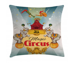 Vintage Circus Tent Pillow Cover