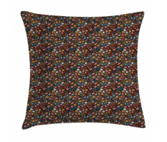 Nostalgic Flowers Leaves Pillow Cover