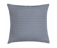 Monochrome Flowers Motifs Pillow Cover