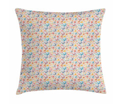 Zigzag Lines Flowers Art Pillow Cover
