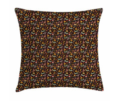 Earth Tone Wild Flowers Art Pillow Cover