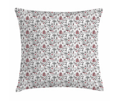 Slavic Forest Drawing Art Pillow Cover
