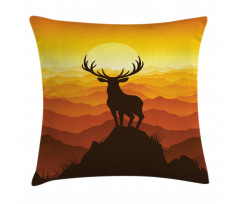 Wildlife Sunset Hill Pillow Cover