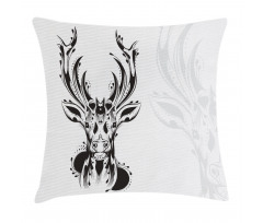 Tribal Deer Shadow Art Pillow Cover