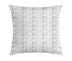 Exotic Foliage Houseplants Pillow Cover