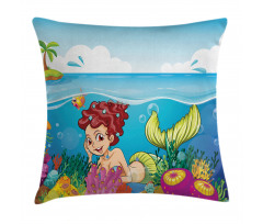 Palm Trees in Island Pillow Cover