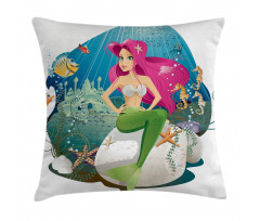 Underwater Mermaid Pillow Cover