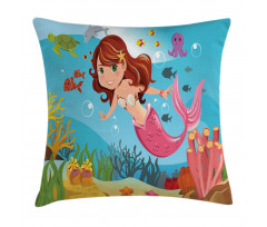 Cheerful Underwater Pillow Cover