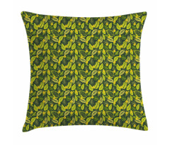 Hawaiian Flowers and Leaves Pillow Cover