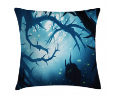 Night Forest Halloween Pillow Cover