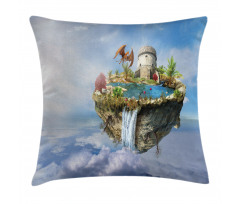 Dragon Castle Tower Pillow Cover