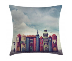 City of Old Books Birds Pillow Cover