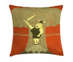 Grunge Singing Lady Pillow Cover