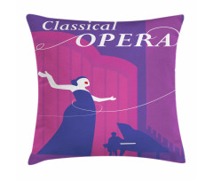 Singing Woman and Pianist Pillow Cover