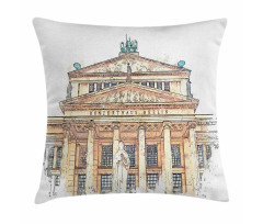 Concert House in Berlin Paint Pillow Cover