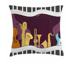 Cartoon Musical Instruments Pillow Cover