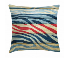 Country Zebra on Wood Pillow Cover