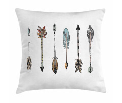 Tribal Arrows Drawn by Hand Pillow Cover