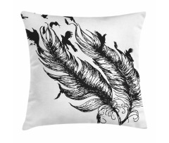 Flying Bird Silhouettes Pillow Cover