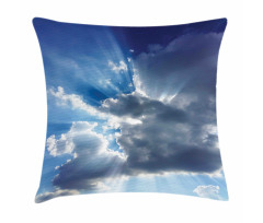 Sunbeams from Clouds Pillow Cover