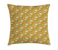 Organic Summer Blossoms Art Pillow Cover