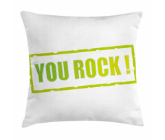 Motivational Stamp Motto Pillow Cover