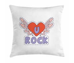 Winged Heart Motivation Pillow Cover