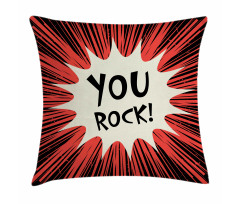 Comic Text Bubble Graphic Pillow Cover