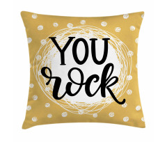 Scribble Circle Dots Art Pillow Cover