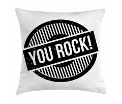 Stamp Grunge Motivational Pillow Cover