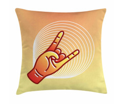 Sign of the Horns Graphic Pillow Cover