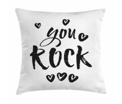 Charcoal Heart Ornaments Pillow Cover