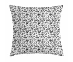 Nostalgic Engraving Berries Pillow Cover